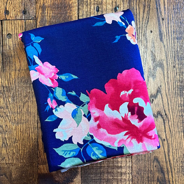 Penelope Floral on Rayon Spandex