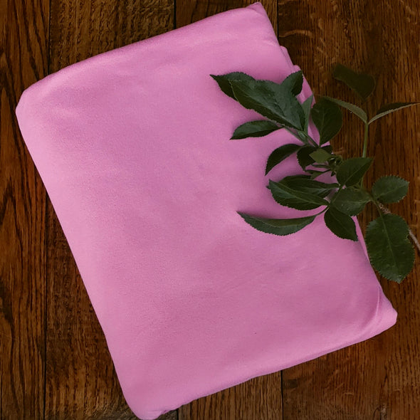 NEW Rose Pink Double Brushed Poly Spandex (LAST YARDS-MAY NOT BE CONTINUOUS)