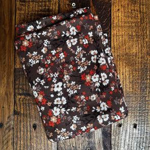 Autumn Floral on Brown Brushed Hacci Sweater