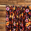 Wrenlee Floral on Black Double Brushed Poly Spandex