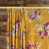 Roses on Mustard Poly Rayon Spandex Jersey
