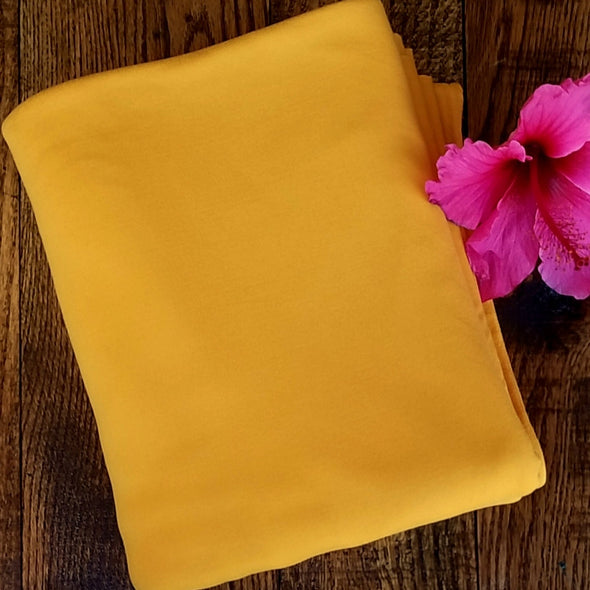 Mustard Double Brushed Poly Spandex