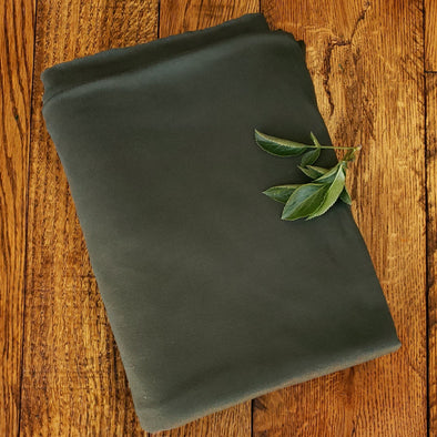 *New Olive Double Brushed Poly Spandex (LAST YARDS-MAY NOT BE CONTINUOUS)