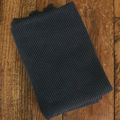 Jet Black Urban Rib Poly Rayon Spandex
