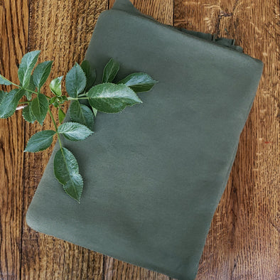 96/4 Olive Double Brushed Poly Spandex- LAST YARDS (May Not Be Continuous)