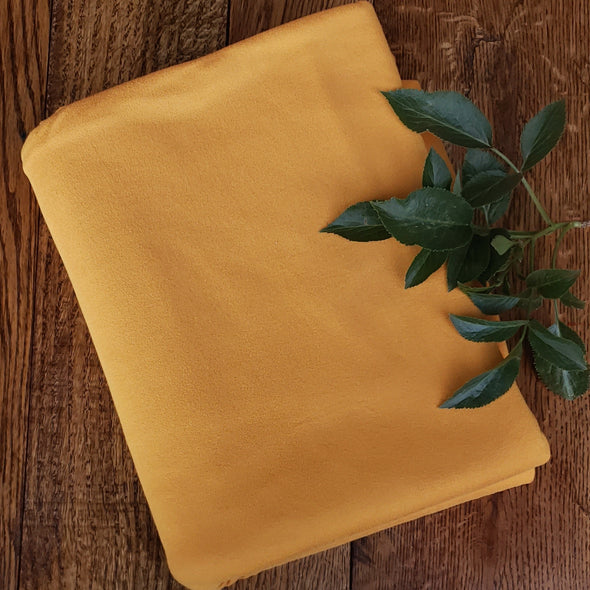 Gold Double Brushed Poly Spandex (LAST YARDS-MAY NOT BE CONTINUOUS)