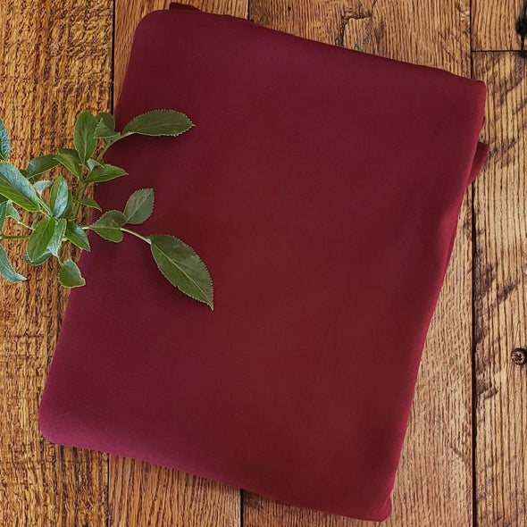 Burgundy Double Brushed Poly Spandex