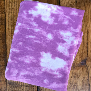 *Magenta Tie Dye French Terry Poly Rayon Spandex. Last Yards - May not be continuous.