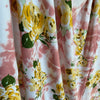 *Yellow Roses on Blush Tie Dye Cotton- LAST YARDS (May Not Be Continuous)