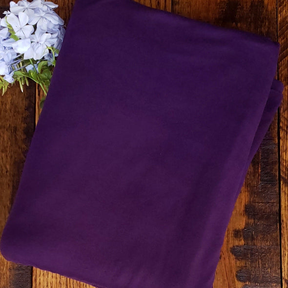 *NEW Eggplant Double Brushed Poly Spandex (LAST YARDS-MAY NOT BE CONTINUOUS)