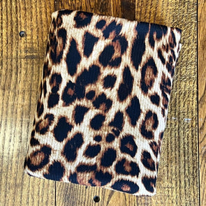 Leopard Rib Poly Spandex- LAST YARDS (May Not Be Continuous)