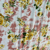 *Yellow Roses on Blush Tie Dye Cotton- LAST YARDS (May Not Be Continuous)